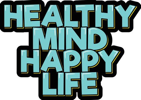 Healthy Mind Happy Life 15868307 Vector Art At Vecteezy