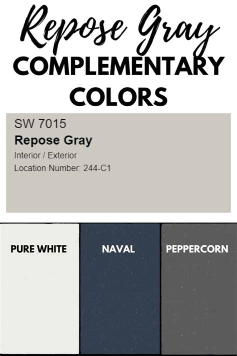 Stunning Paint Colors To Complement Sherwin Williams Repose Gray