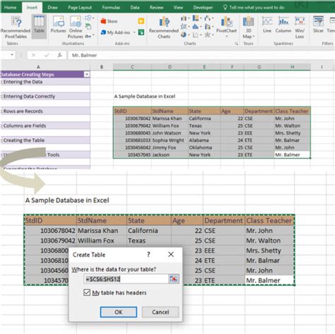 How To Create A Database In Excel Make In 8 Easy Steps Exceldemy