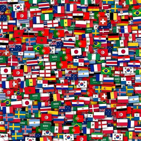 Football World Cup 2018 Flags Of All Teams Posters By Dima V Redbubble