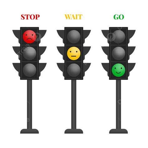 Traffic Signal Vector Design Images Road Traffic Signal With Stop Wait