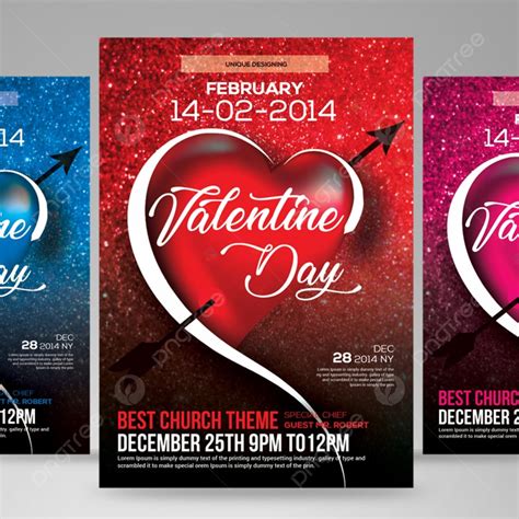 Valentine Day Flyer Template Download On Pngtree