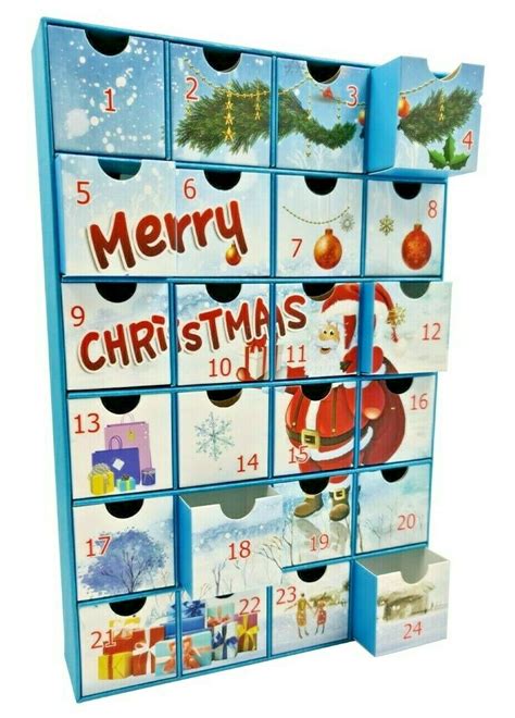 Bulk Pack 50 Fill Your Own Christmas Advent Calendar Santa Design Evelay