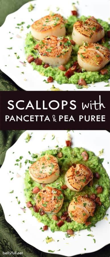 Pan Seared Scallops With Crispy Pancetta Belly Full