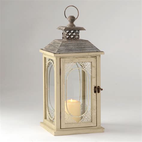 Kirklands Cream Lanterns Lantern Decor Living Candle Lanterns