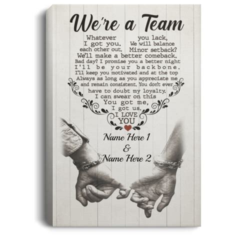 Anniversary Personalized Gift - Personalized We're A Team Whatever You Lack I Got You - CubeBik