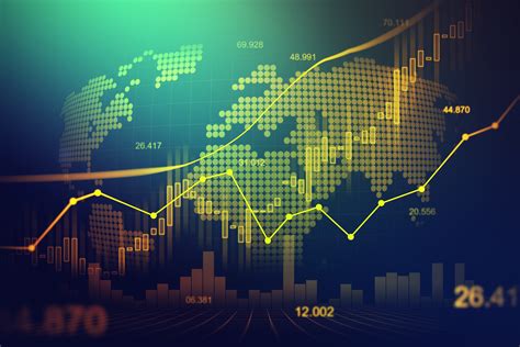 The Stock Market Of Forex Trading In Yellow Futuristic Display With The