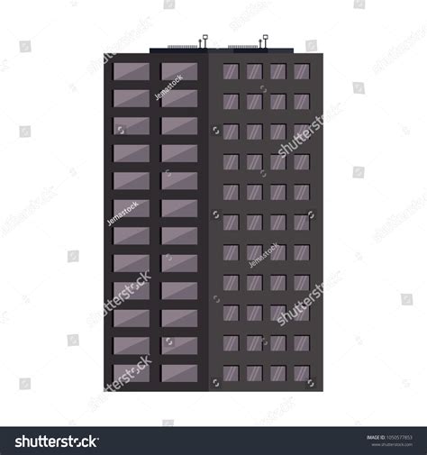Pixelated Building Isolated Stock Vector Royalty Free 1050577853