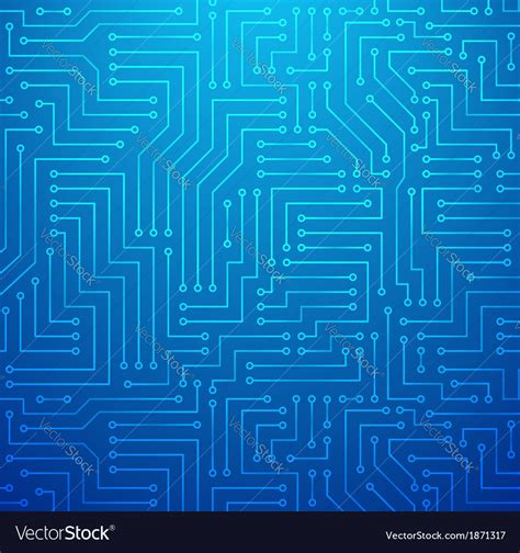 Blue Printed Circuit Board Royalty Free Vector Image