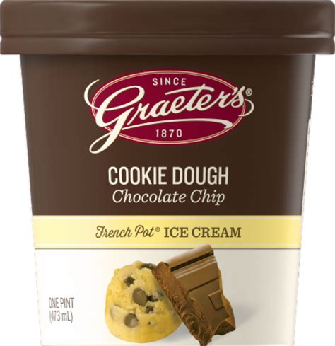 Graeters Cookie Dough Chocolate Chip Ice Cream Pint 16 Oz Ralphs