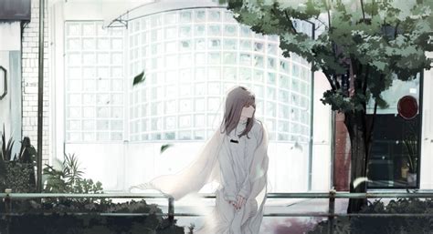 Wallpaper Closed Eyes White Dress Beautiful Anime Girl Resolution