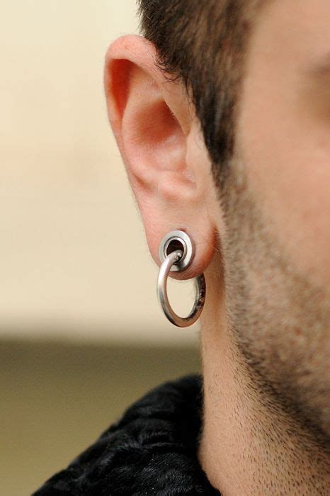 Piercing Ear Men Gauges 16 Ideas Brincos Masculinos Piercings Na