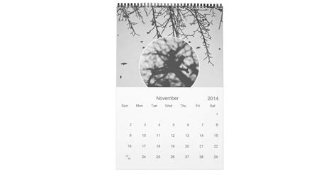 The Black And White Calendar2104 Calendar Zazzle