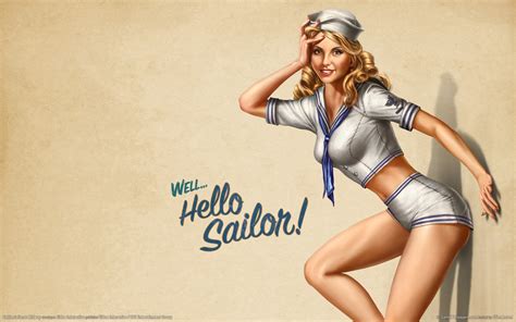 Vintage Hello Sailor Wallpaper 1920x1200 11140