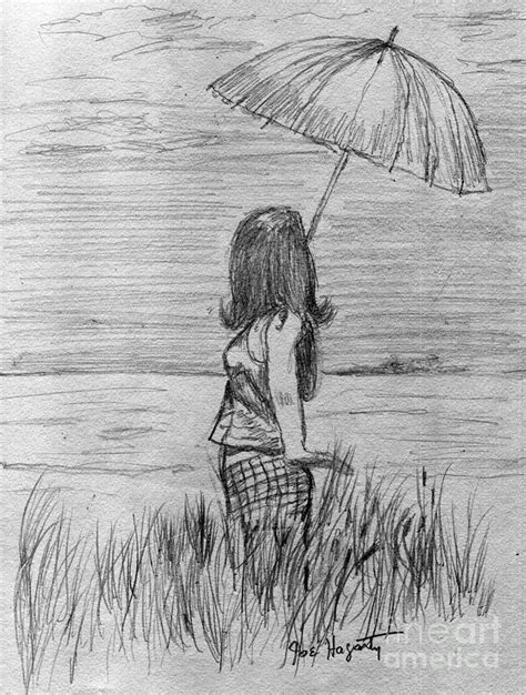 Rain Drawing Pencil Sketch Colorful Realistic Art Images Drawing