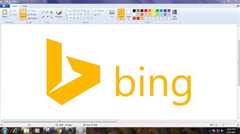 How To Draw Bing Logo In Ms Paint From Scratch Youtube