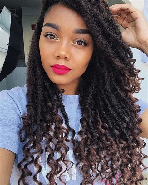 43 Chic Ways To Wear And Style Curly Faux Locs Stayglam