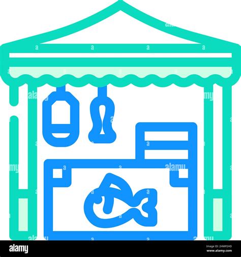 Seafood Market Color Icon Vector Illustration Stock Vector Image Art