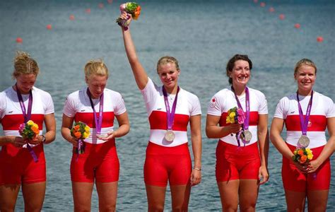 Canadas Womens Eight Rowing Team Celebrates Their Silver Moment The
