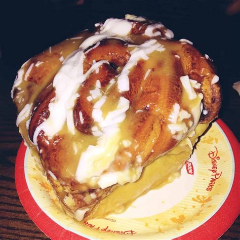 Warm Cinnamon Roll Gastons Tavern Disney Treats Disney Snacks Disney