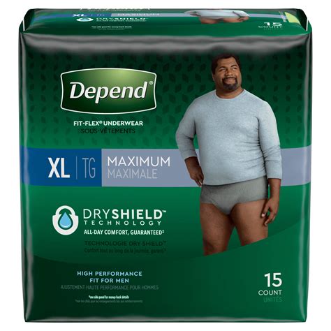 Depend Fit Flex Incontinence Underwear For Men Maximum Absorbency Xl