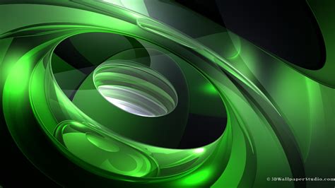 3d Abstract Sound Of Green Wallpapers 1366x768