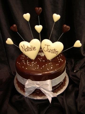Choose from our vast range of designs to celebrate this very special occasion with a memorable engagement cake. Engagement 2 - White and dark chocolate hearts ...