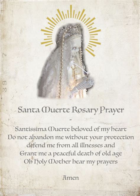 Santa Muerte Prayer For Protection Against Illness