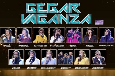 13 bintang akan kembali beraksi di pentas setiap minggu. Senarai Lagu Tugasan Konsert Gegar Vaganza 7 (2020) Minggu ...