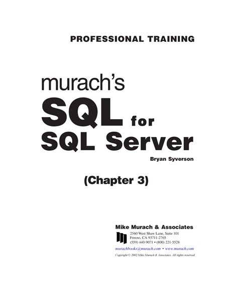Sql Server Introduction Chapter How To Define Move And Initialize Fields Murachs SQL F