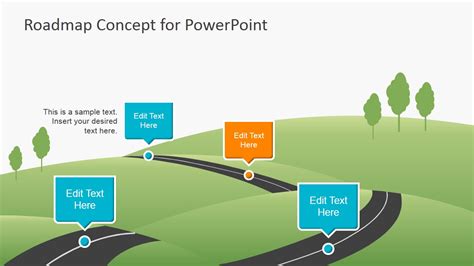 Road Map Powerpoint Template Background