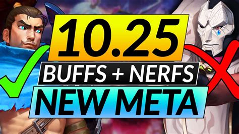 New Meta In Patch 1025 Huge Champion Nerfs And Buffs Lol Update