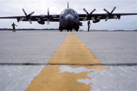 A Front View Of A 16th Special Operations Squadron Ac 130h Hercules