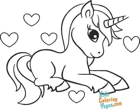 Unicorn Coloring Page Girl Printable Kids Coloring Pages