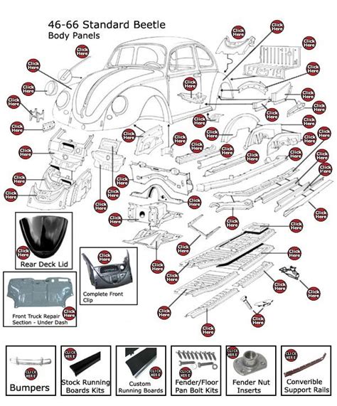 Volkswagen Beetle Body Parts Diagram
