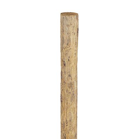 4 In X 4 In X 7 Ft Pressure Treated Wood Round Fence Post P0400754
