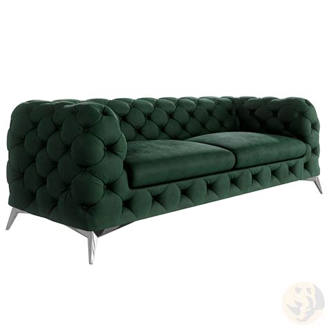 Sofa Chelsea 25 Sitzer Couch Wohnlandschaft Silberne Metallfüße Gepolstertes Sofa Friderik