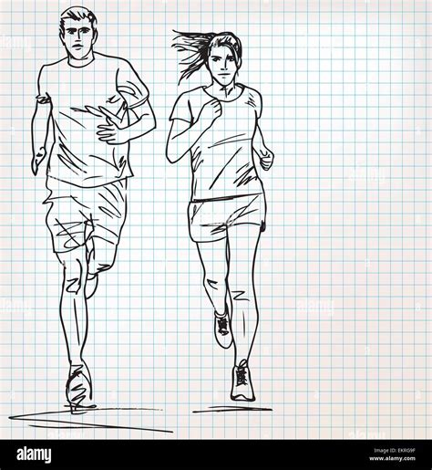 Male Runner Sketch Illustration Stock Vector Image And Art Alamy
