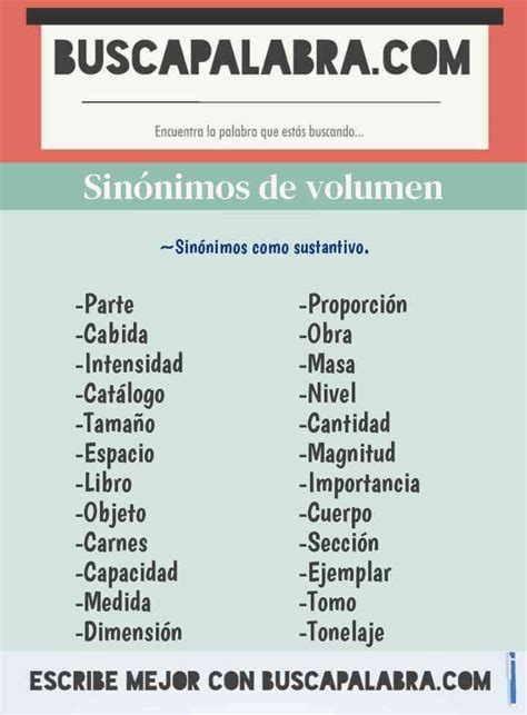 Sinónimos Y Antónimos De Volumen 67 Sinónimos Y Antónimos Para Volumen
