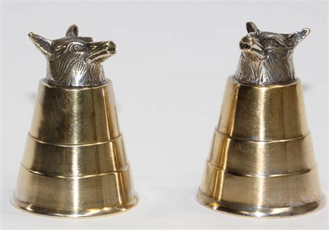 Elizabeth Ii Style Fox Head Stirrup Cups For Sale At 1stdibs