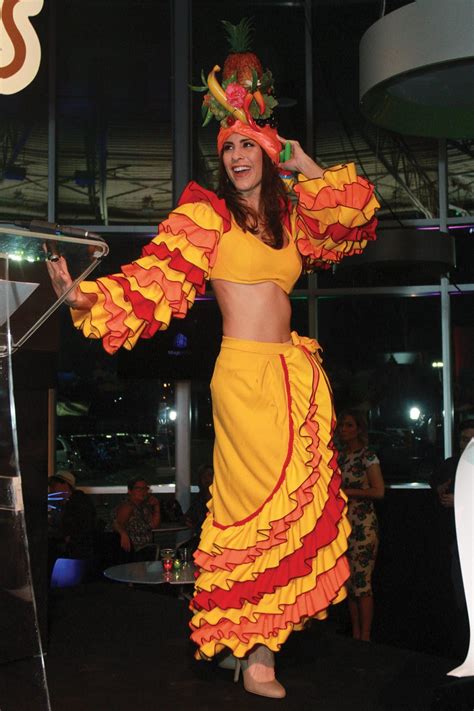 Model Dancing In Traditional Cuban Dress Splash