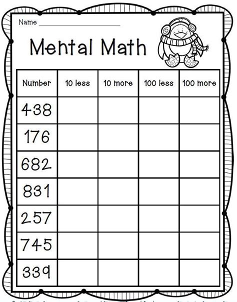 2nd Grade Mental Math Worksheets 2nd Grade Mental Math Worksheets