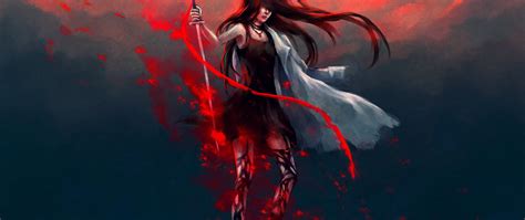 2560x1080 Anime Girl Katana Warrior With Sword 2560x1080 Resolution Hd 4k Wallpapers Images