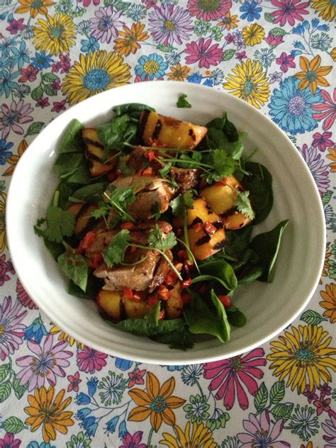 Put the butter and sugars in a large bowl and cream together until light and fluffy. Delicious Asian pork salad with griddled peaches. Lorraine ...