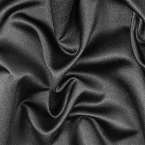 Black Polyester Satin Satin Polyester Fashion Fabrics