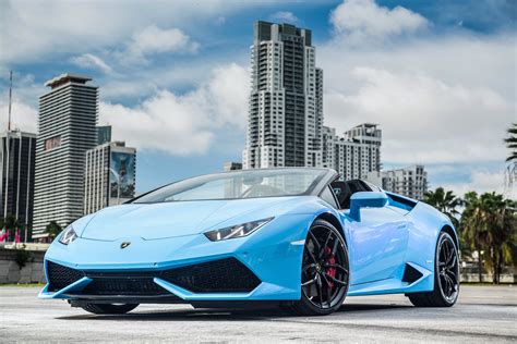 2016 Lamborghini Huracan Cars Blue Spyder Wallpapers Hd Desktop
