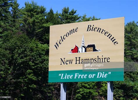 New Hampshire Welcome Sign High Res Stock Photo Getty Images