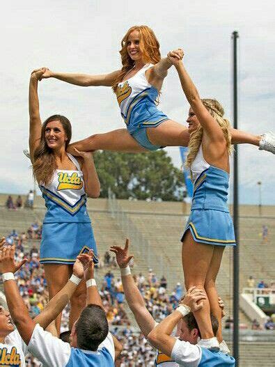 Three Female Cheerleaders College Cheerleading Cheerleading Dance Cheerleading Pictures Cheer