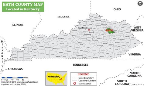 Bath County Map Kentucky