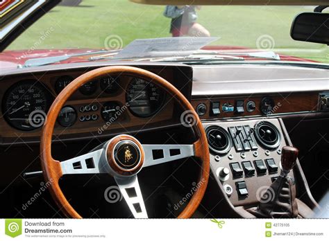 Classic Sports Car Interior Editorial Image Image Of